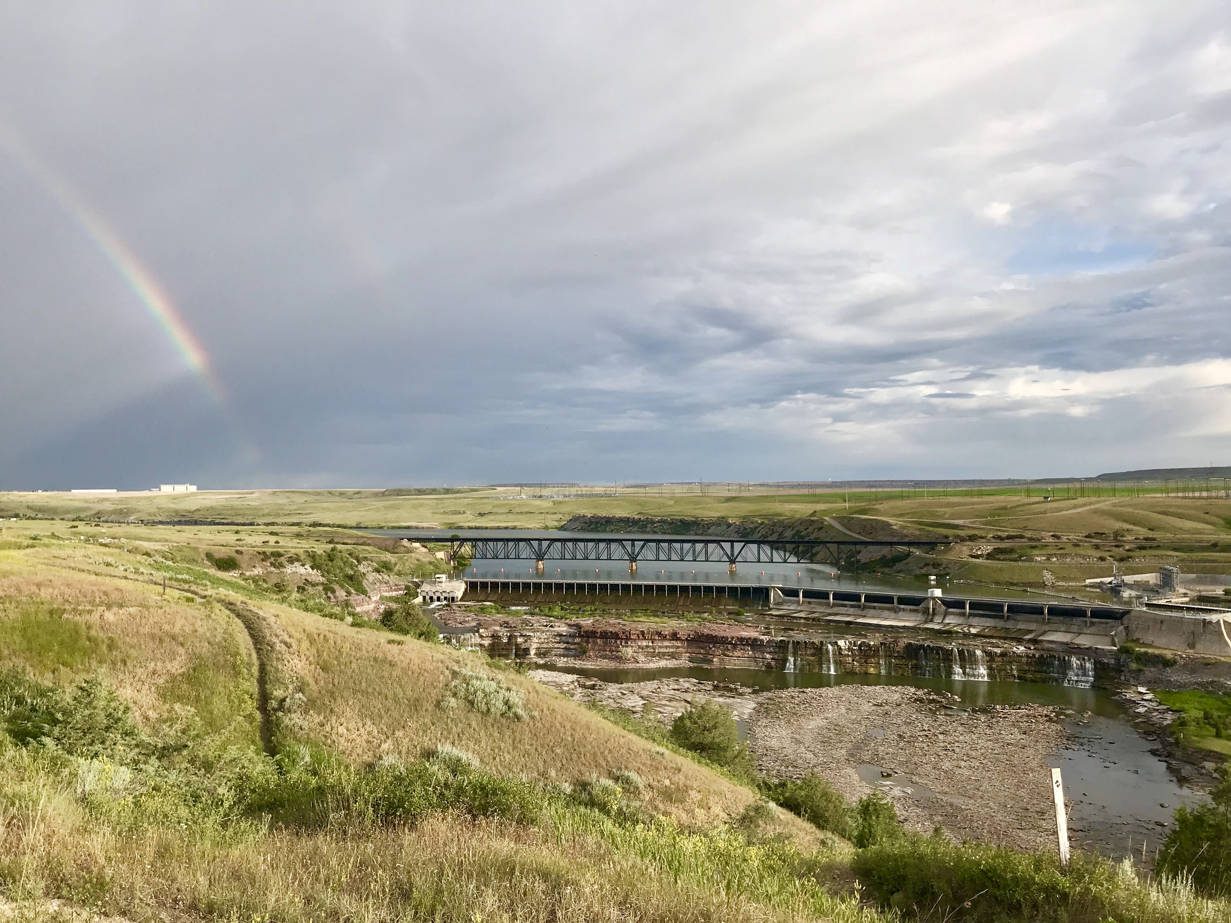 a rainbow over Rainbow Dam